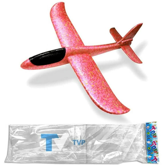 19" Airplane Toys for Kids, Boys And Girls, Cool Flying Toys, Excellent Gift for 3+ Year Childrens, Good for Remove Bad Habit of Mobile [5 Red Plane]