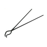 19 Black Carbon Bent Hinged Foundry Crucible Tongs for Casting Precious Metals - TONG-0020