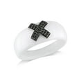 thumbnail image 1 of Everly Women's Onyx 14k White Gold Ring, 1 of 6