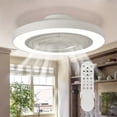 thumbnail image 1 of 19'' Ceiling Fan with Lights & Remote Control, Low Profile Flush Mount, 3000K-6000K Dimmable LED, 6 Wind Speeds Reversible Modern Ceiling Fan Light, 1 of 10