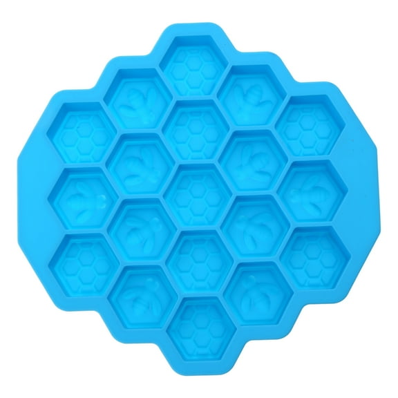 19 Cells Bee Honeycomb Shaped 3D Soap Molds Silicone Bee Hive Moulds for Homemade DIY Cake Mousse Jelly Candy Chocolates