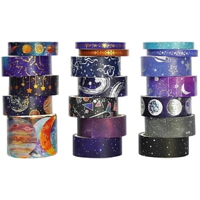 19-Color Washi Tape Set, Decorative Masking Tape for Journaling, Scrapbooking, Gift Wrapping, Craft DIY, 2.5cm Thick Premium Paper Tape Rolls