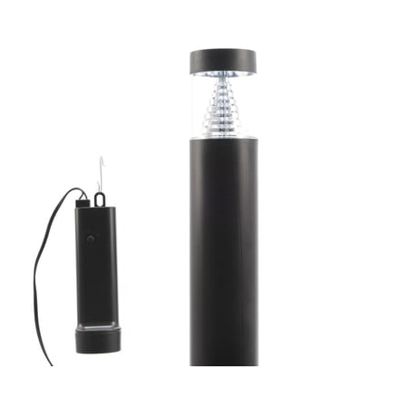 19" Cool White LED Durawise Battery Operated Rounded Outdoor Garden Light Stake with Remote & Timer
