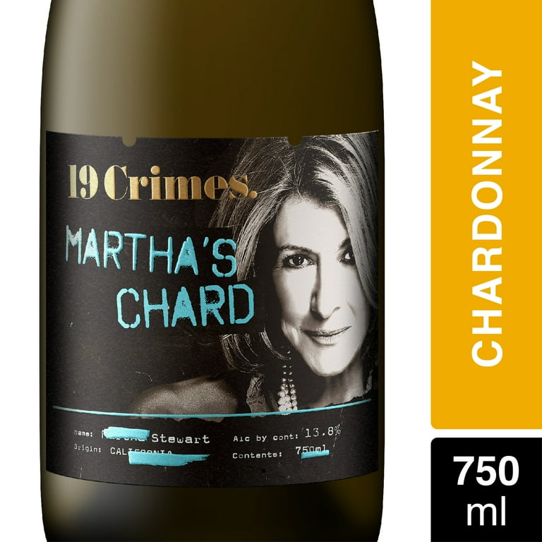 19 Crimes Martha s Chardonnay White Wine 750ml Glass Bottle 13.8 ABV