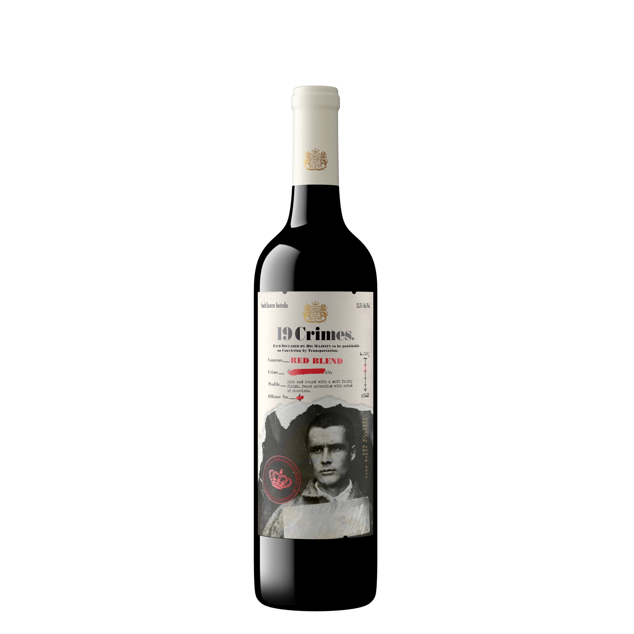 19 Crimes Red Wine Blend, 750 mL, 13.5% ABV, Australia - Walmart.com