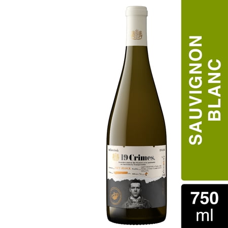 19 Crimes Sauv Block Sauvignon Blanc White Wine, 750ml Glass wine bottle, Australia, 12 % ABV