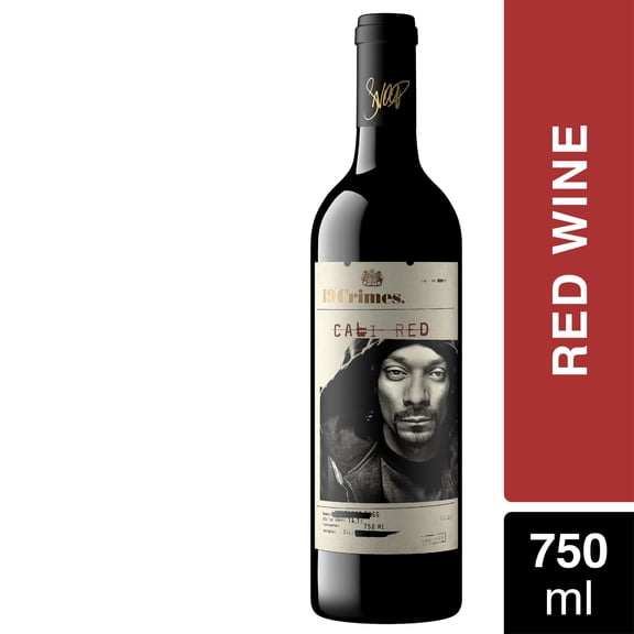 19 Crimes Snoop Dogg Cali Red California Red Wine, 750ml Glass wine bottle, 14.1 % ABV