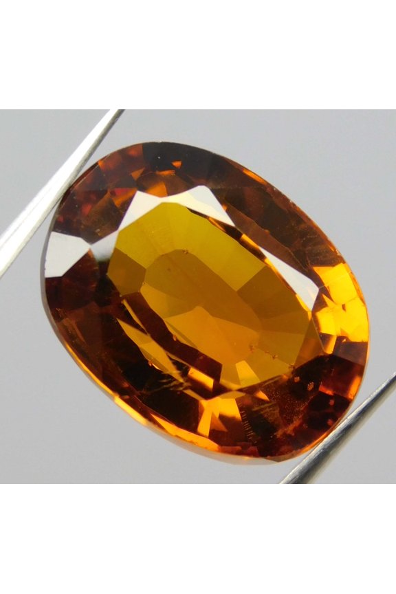 19 Ct Oval Cut Sparkling Gem A+ Ring Size Natural Fire Orange Sapphire CERTIFIED