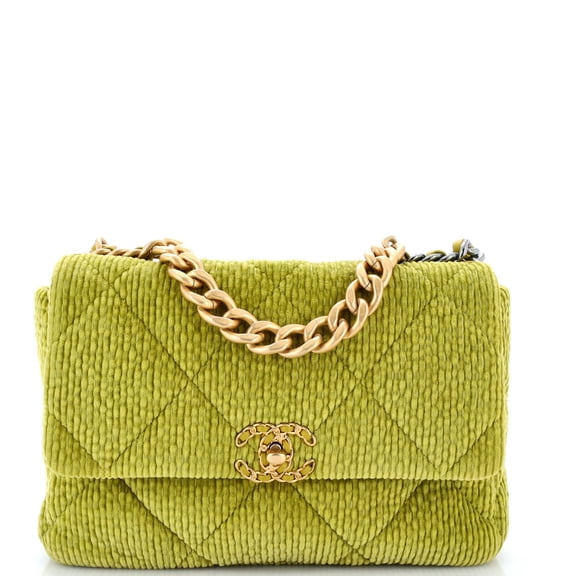 19 Flap Bag Quilted Corduroy Medium By Rebag