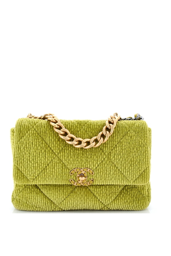 19 Flap Bag Quilted Corduroy Medium By Rebag