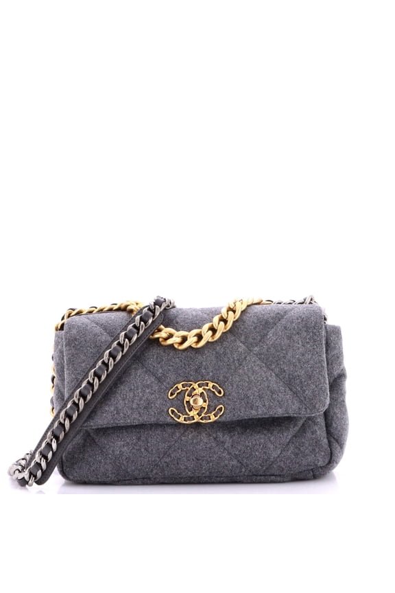 19 Flap Bag Quilted Wool Medium By Rebag