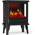thumbnail image 1 of 19” Freestanding Electric Fireplace Heater, Indoor Fireplace with Adjustable Flame Effect, Easy Control, Small Corner Heater for Living Room, Bedroom,, 1 of 10