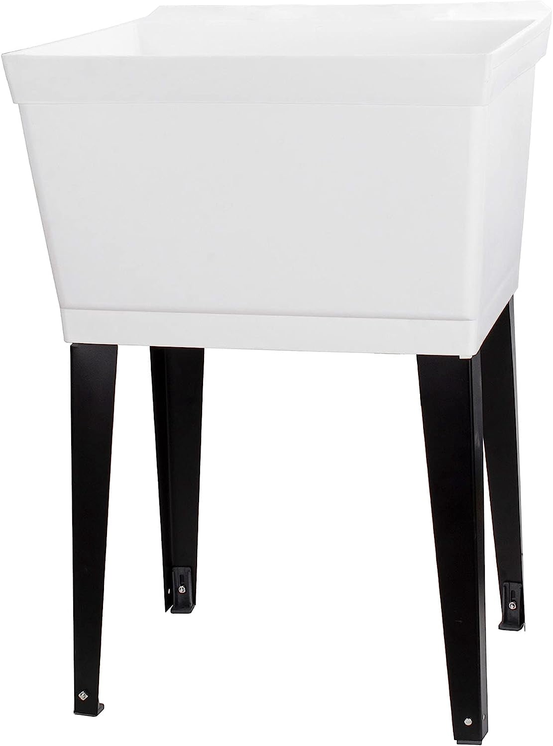 19 Gallon Utility Sink Laundry Tub by YGDU with Adjustable Metal Legs ...