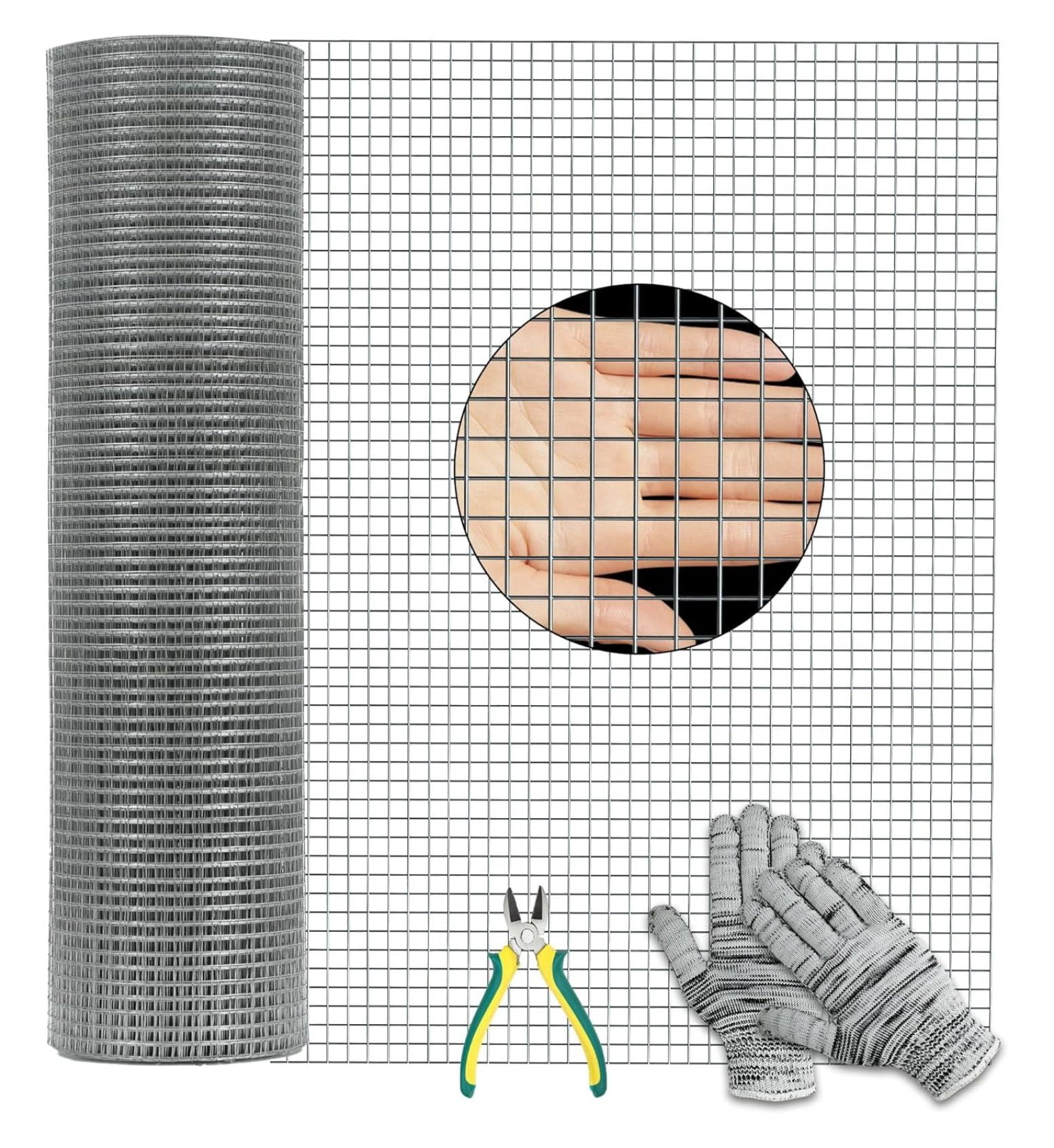 19 Gauge Hardware Cloth 36inch x 100ft Galvanized Wire Mesh, 1/2 inch