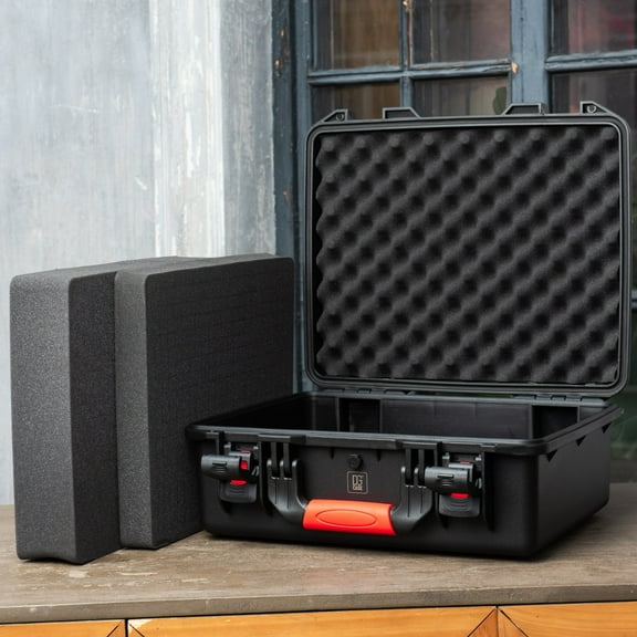 19" Hard case with cubed foam inside for laptop etc - DGCASE@80-03 | int: 17.13 x 13.19 x 4.92 in