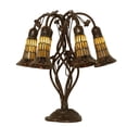 thumbnail image 1 of 19" High Stained Glass Pond Lily 6 Light Table Lamp, 1 of 1