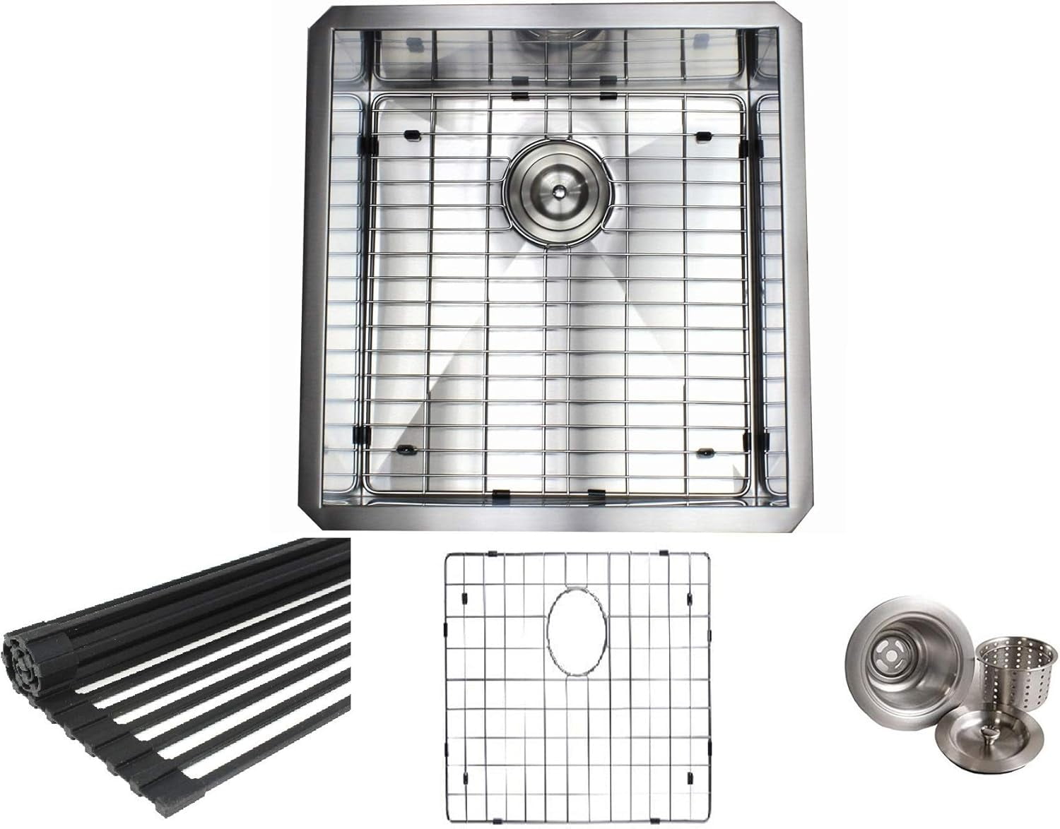 19 INCH Zero Design 16 Gauge Undermount Single Bowl Stainless Steel