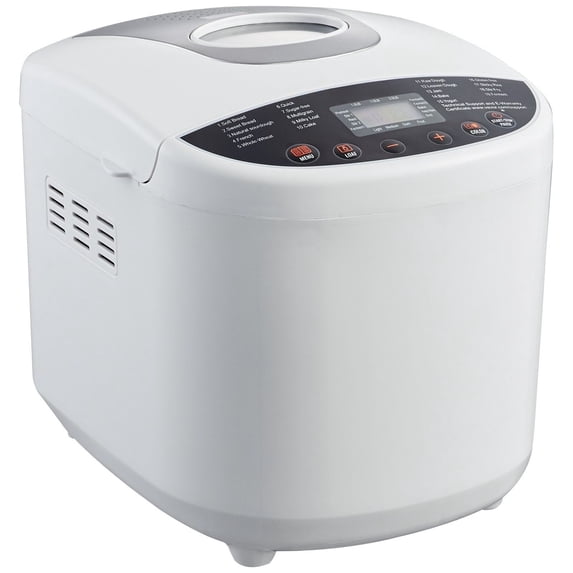 19-In-1 Bread Maker 2LB, Non-Stick Ceramic Pot Automatic Dough Maker, Gluten Free Settings, Digital Programmable, 3 Sizes and Shell Colors, White