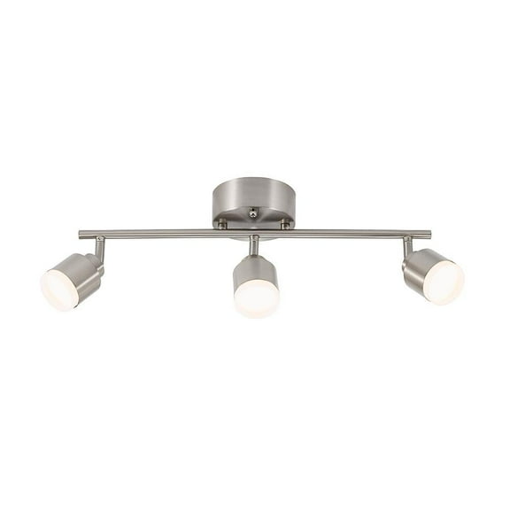 Open Box 19 In. 3-Light Brushed Steel Integrated LED Track Lighting Kit