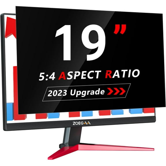 19 Inch 5:4 Computer Privacy Screen for Monitor, 19 inch Removable Anti Blue Light Glare Eye Protection Shield, Black Blackout Anti Spy Desktop Security Private Filter