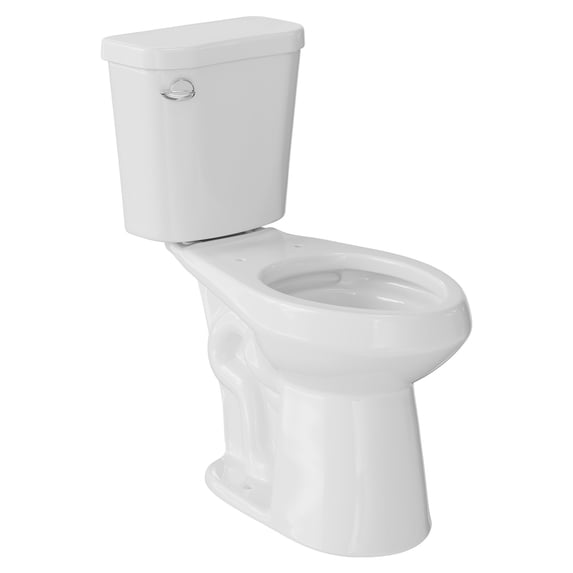 19 Inch ADA Comfort Height Elongated Toilet Bowl Only, Upgraded Power Flush with Top Dual Flush Buttons, No Seat, Includes Internal Fill/Flush Valve Kit, Easy Replace Toilet Bowl for Bathroom Remodel