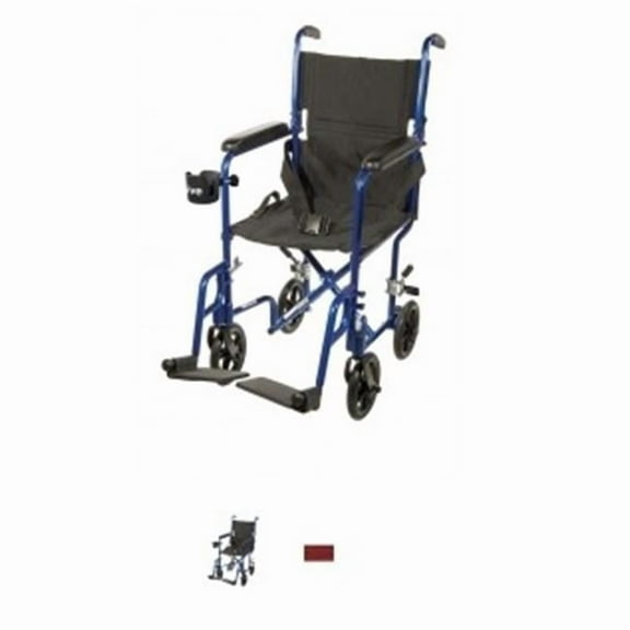 19 Inch Aluminum Transport Chair Red 1 per Case