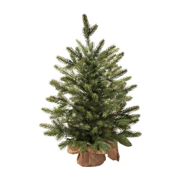 Jensvialia 19 Inch Artificial Christmas Tree - Mini Tabletop Holiday Tree with Flame Retardant Tips - Small Decorative Pine Tree for Home Office Desk Shelf Mantel - Indoor Christmas Decor