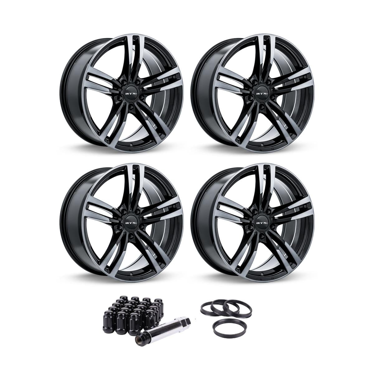 19 Inch Black Rims (Set of 4) for 2017-2018 BMW 330i xDrive, RTX 82616 ...
