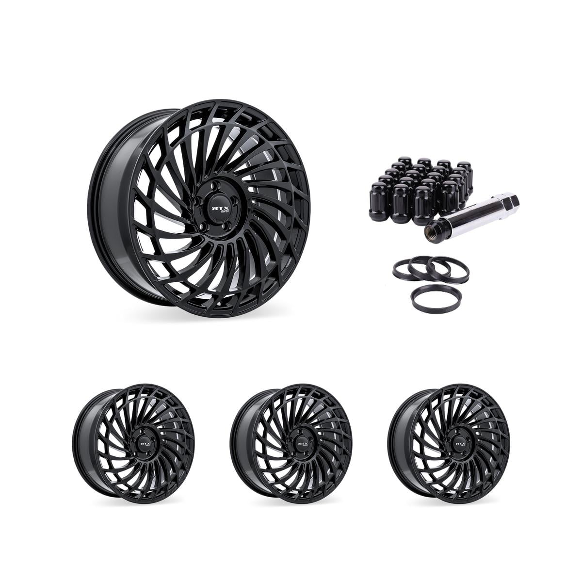 19 Inch Black Rims (Set of 4) for 2021-2024 Ford Bronco Sport, RTX ...