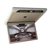 19 Inch Car Monitor 1080P HD LCD Screen Portable Car Video Players Automobile Ceiling TV Roof Mount Display USB FM Motorhome ,Vibrant Colors
