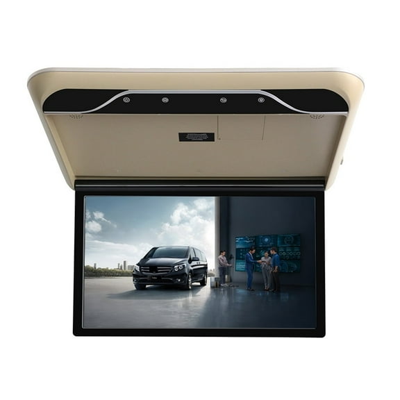 19 Inch Car Monitor HD LCD Screen Car Video Playe 1080P Automobile Ceiling Roof Mount Display Portable Multimedia TV Link ,Stereo Speakers