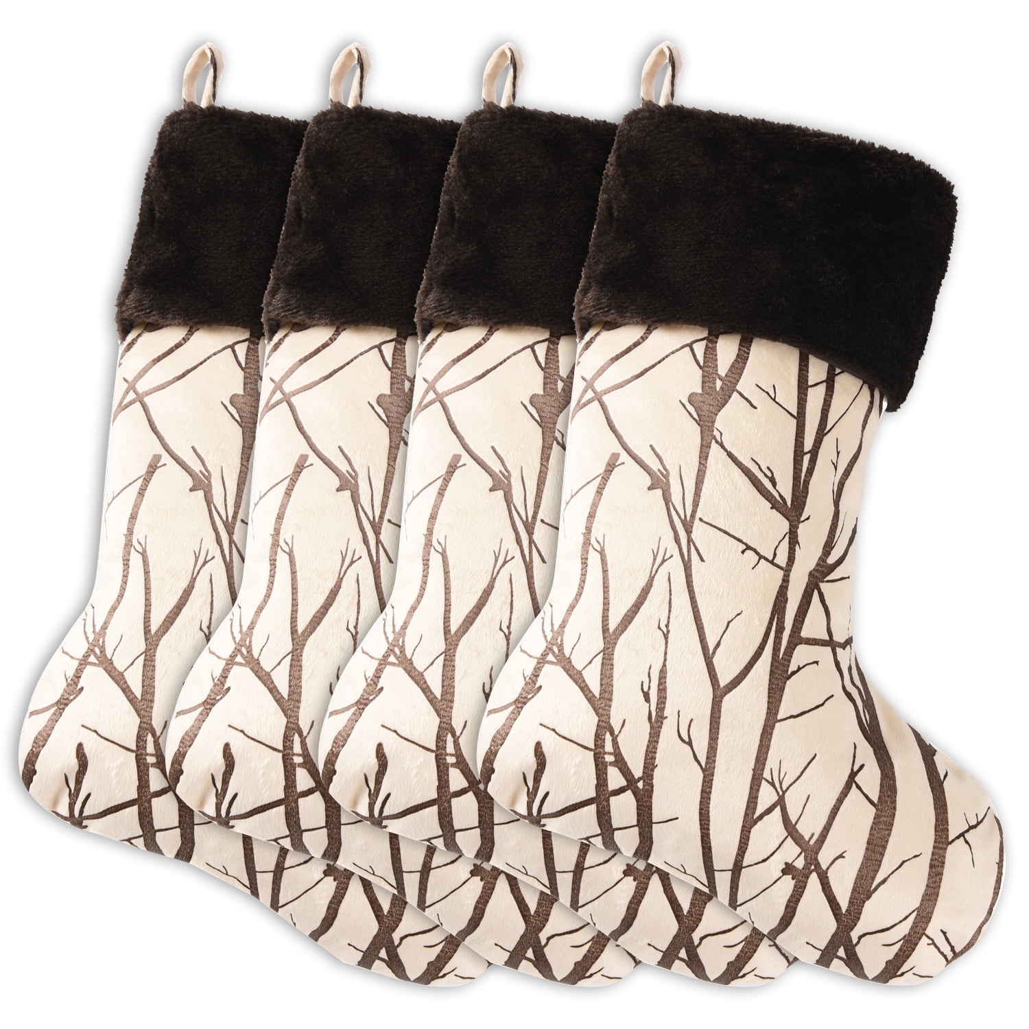 19-Inch Christmas Stockings - Soft Plush Holiday Decor | Xmas Gift Treat Bag for Family