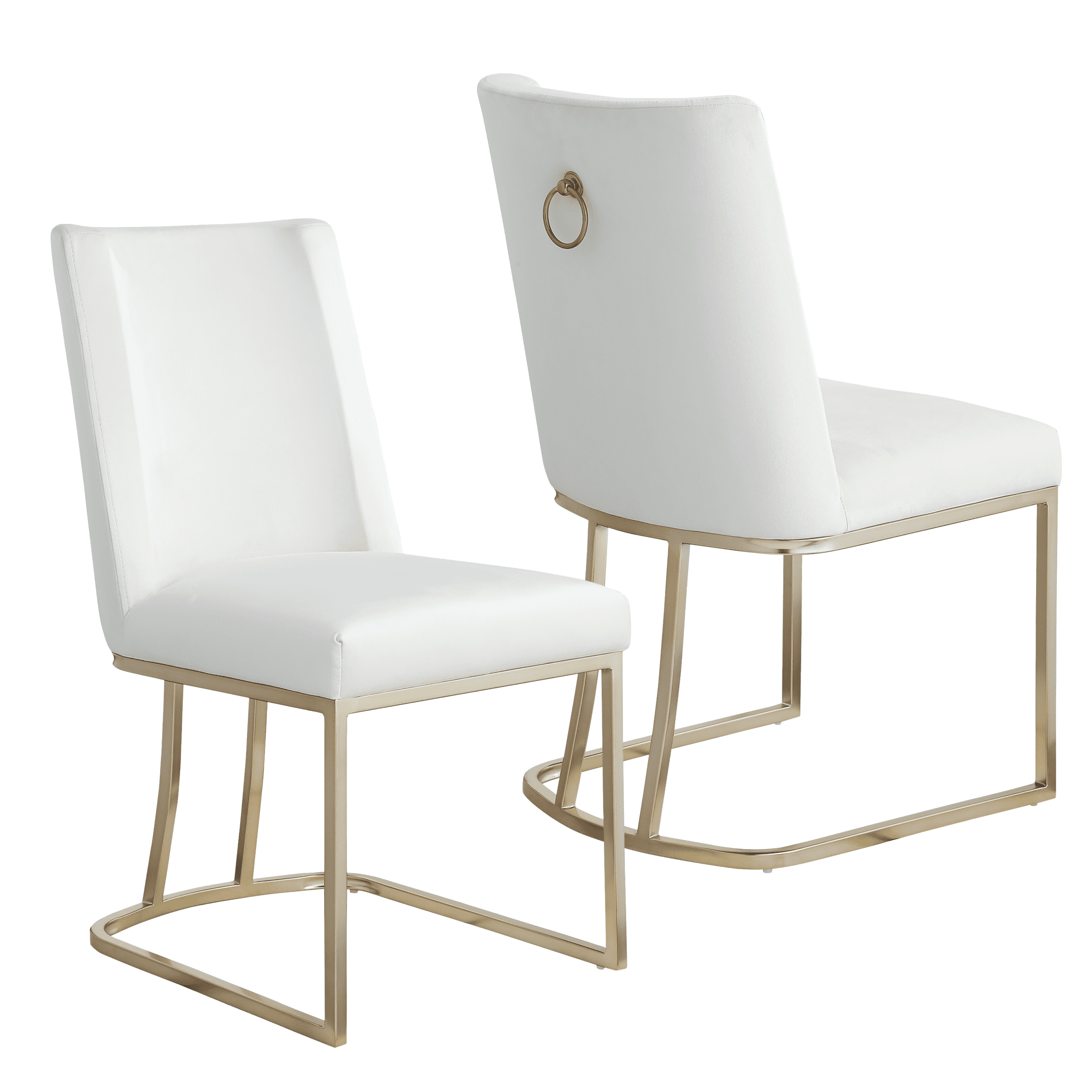 19 Inch Gold Metal Legs Velvet Dining Chairs, Modern Dining Chair with ...