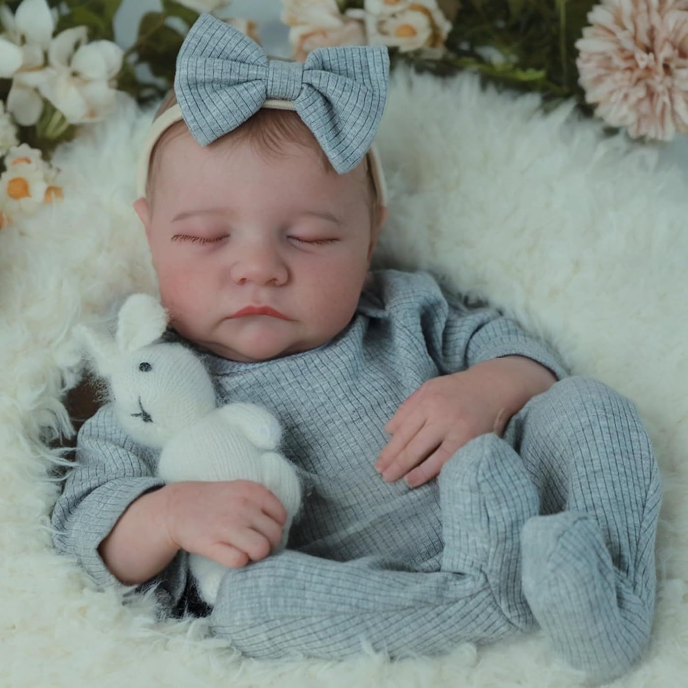 19 Inch Lifelike Reborn Baby Dolls Sleeping Realistic Newborn Baby Doll Handmade Real Life Baby Dolls with  Accessories for 3+ Year Old Girls Gifts