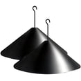 thumbnail image 1 of 19 Inch PP Squirrel Proof Baffle for Protecting Outside Pole Bird Feeders and Bird Houses, Hang Mount Raccoon and Squirrel Guard Stopper for Shepherd Hooks - Black, 2 Pack, 1 of 8