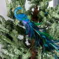 thumbnail image 1 of 19 Inch Peacock Christmas Decorations Artificial Peacock Christmas Ornaments for Christmas Tree Christmas Natural Peacock Feather Decorations for Christmas Tree 1PCS, 1 of 18