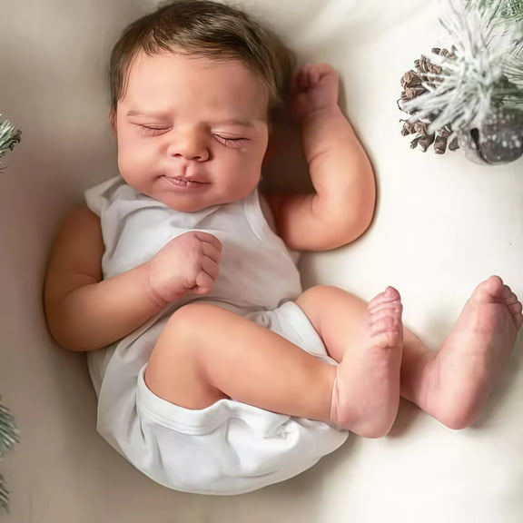 19-Inch Realistic 3D Hand-Painted Reborn Girl Baby Doll-Perfect for Collectors & Gifts