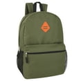 thumbnail image 1 of 19 Inch Backpack with Mesh Side Pockets for Work, Commuting and Travel in Olive Green, 1 of 6