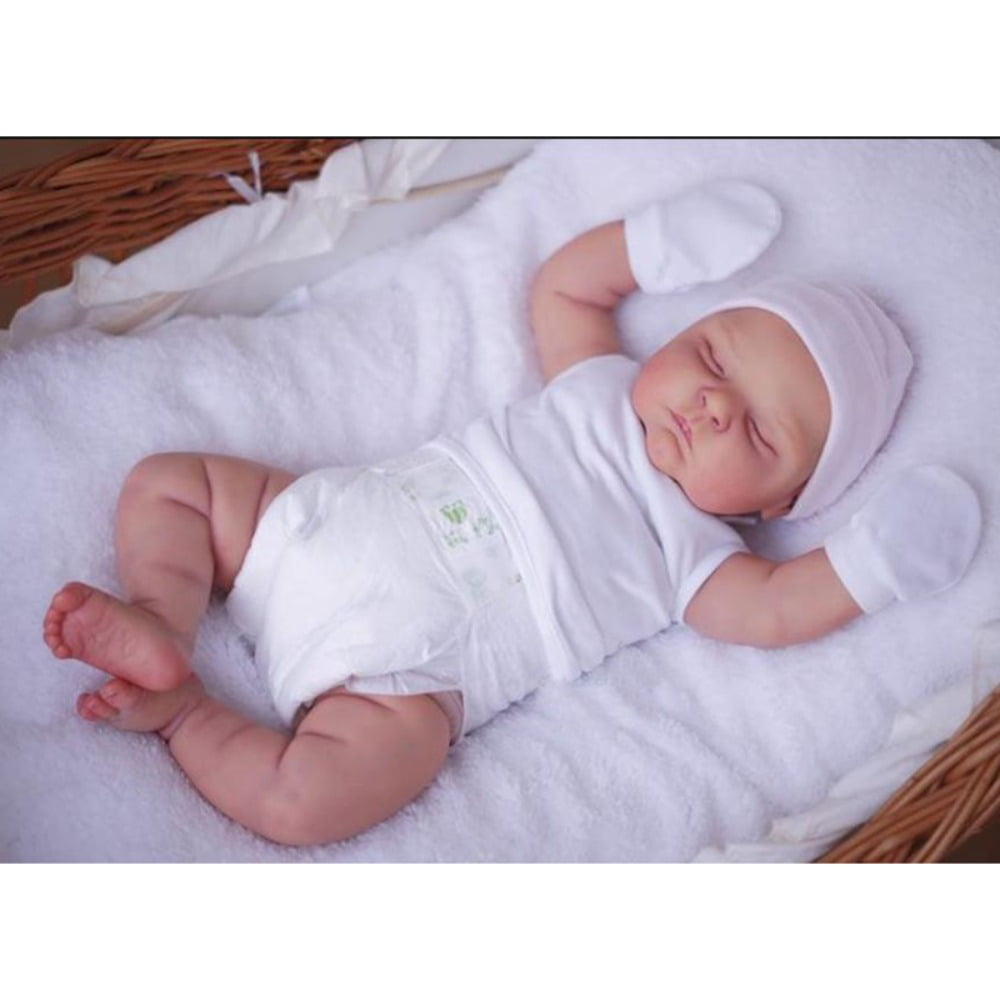 20 Inch 50 CM Painted Hair Reborn Baby Dolls With Cuddly Body Realistic Boy Doll | Mode de Mujer