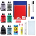 thumbnail image 1 of 19 Inch Sport Bulk Backpacks with 18 Piece School Wholesale Supply Kit in 6 Assorted Styles - Case of 12 Pack Bundle, 1 of 1