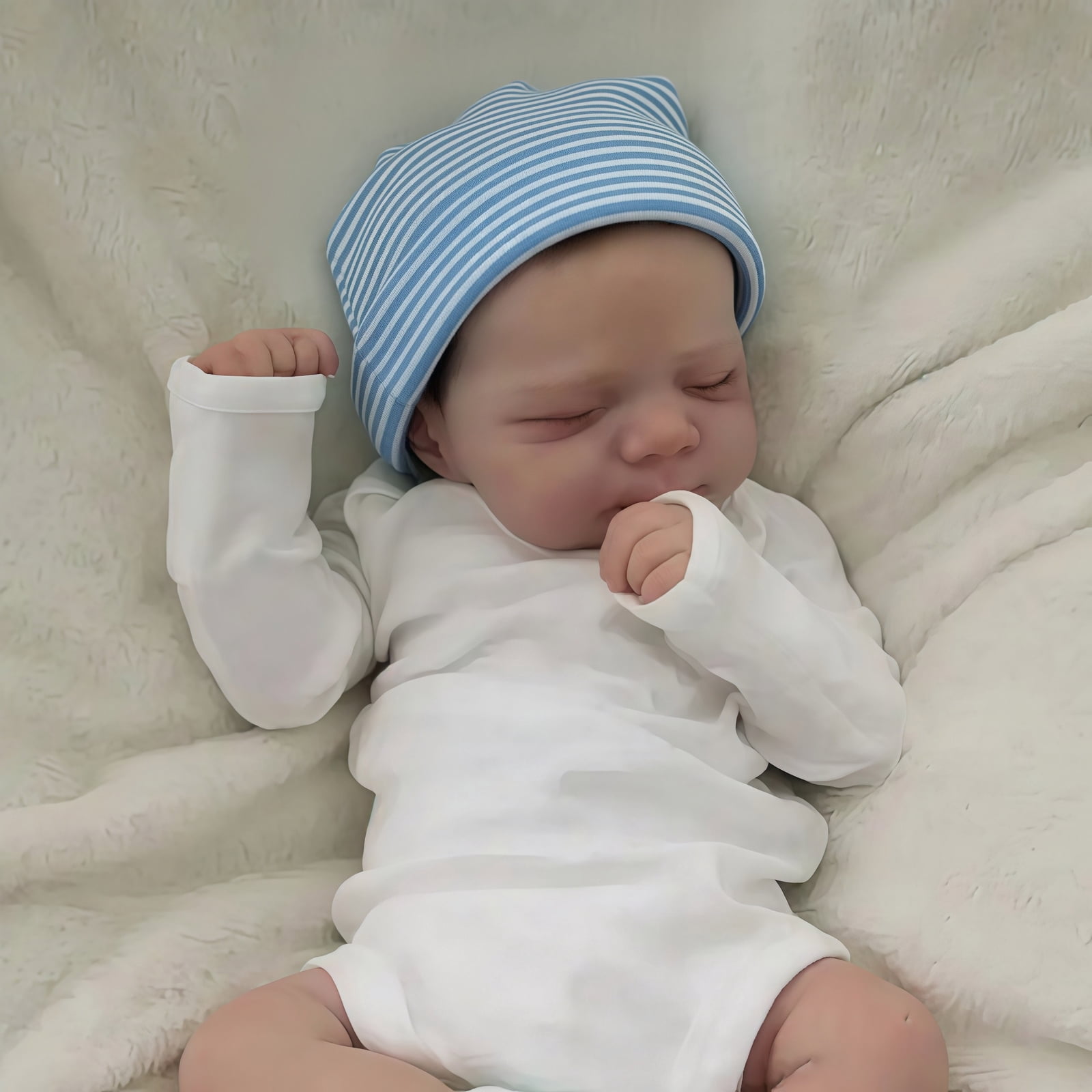 19 Inch adorable reborn baby doll - realistic details, hand-painted appearance, cute and real - perfect for collection and gift giving
