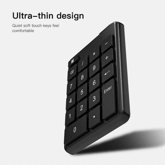 19 Keys Universal Bluetooth Wireless Numeric Keypads Mini Numpad Digital Keyboard for PC Accounting Supplies