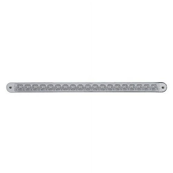 19 LED 12" Reflector Stop, Turn & Tail Light Bar w/ Bezel - Red LED/Clear Lens