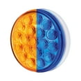 19 LED 4" Round Double Fury Color Amber Turn to Blue Auxiliary