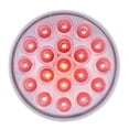 thumbnail image 1 of 19 LED 4" Round Red Dual Color (Stop, Turn, Tail) W/Amber Strobe Warning Light, 1 of 6