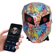 19" LED Backpack, Animated Digital Motorcycle Backpack with Programmable Moving Eyes, DIY Graffiti, Perfect Tech Gear