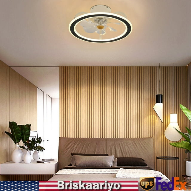 19" LED Ceiling Fan with Light Remote&APP Control Bladeless Ceiling Fan