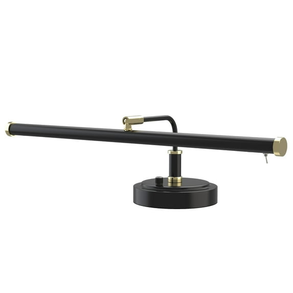 19" LED Upright Piano Light in Black and Brass
