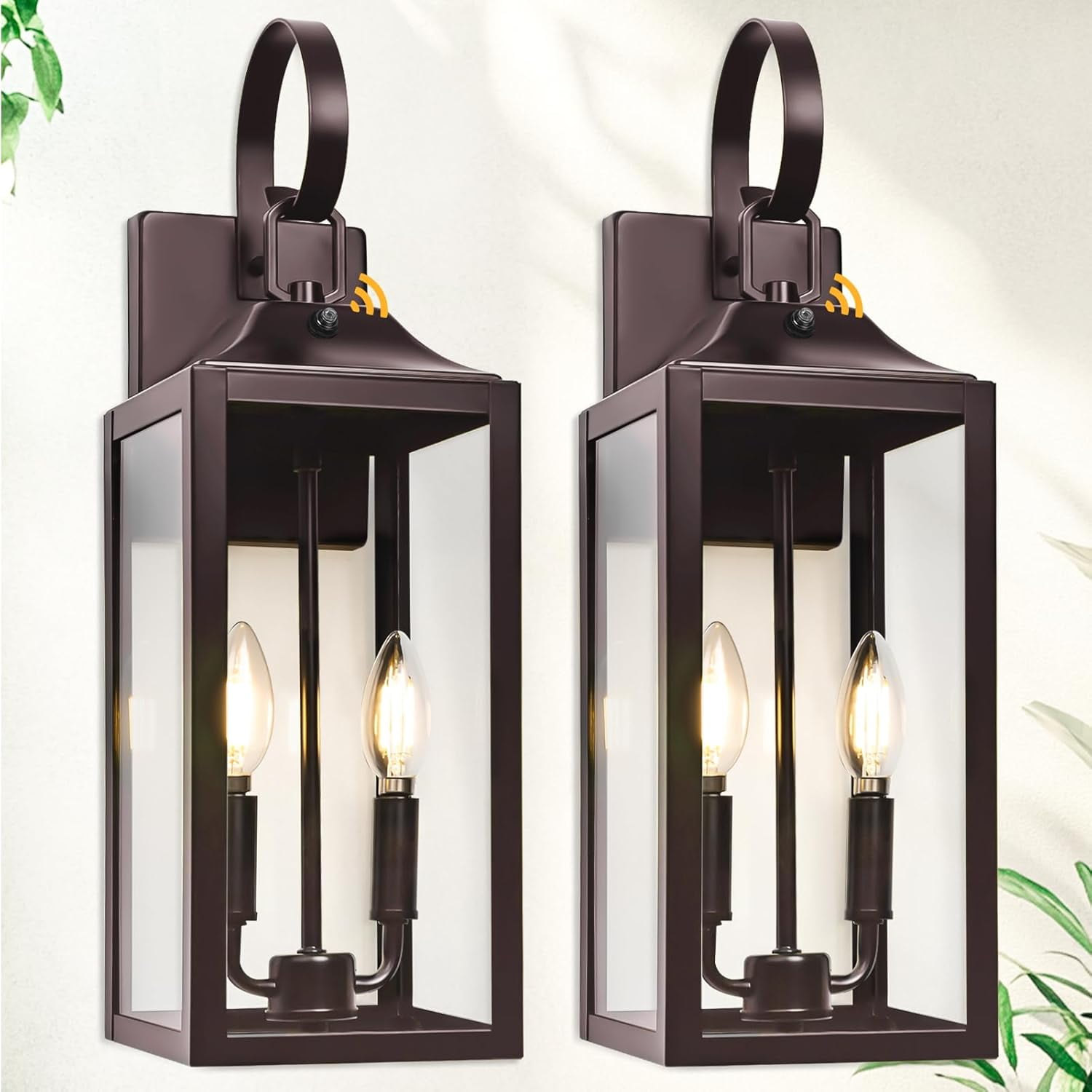 19" Large Outdoor Wall Light Black Outside Wall Mounted Light Fixture