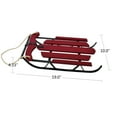 thumbnail image 1 of 19" Length Large Wood Decorative Sleigh Metal Christmas Decoration Vintage Santa Sleds, Rustic Hanging Ornament Burgundy Sled with Natural Jute Rope, Indoor Outdoor Holiday Decor for Farmhouse, 1 of 10